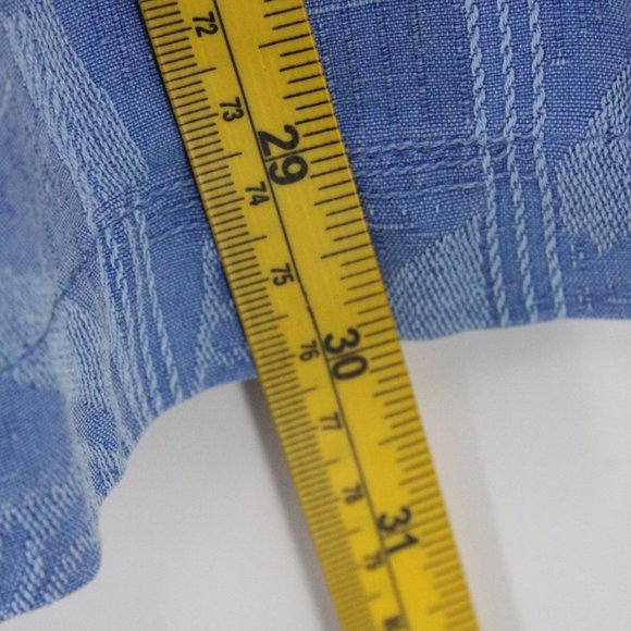 Vintage Jamaica Jaxx Hawaiian Silk Shirt Mens Blue Button Down Collared Large L - Picture 9 of 9